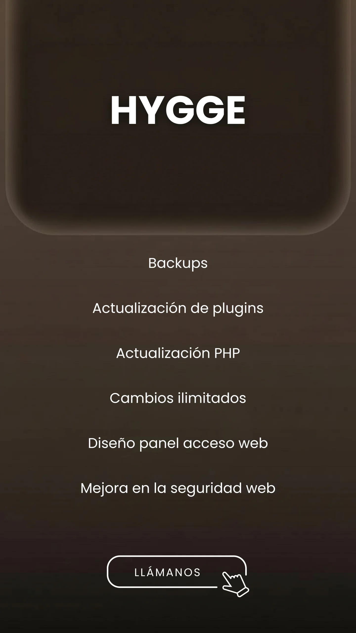 Hygge Mantenimiento Web